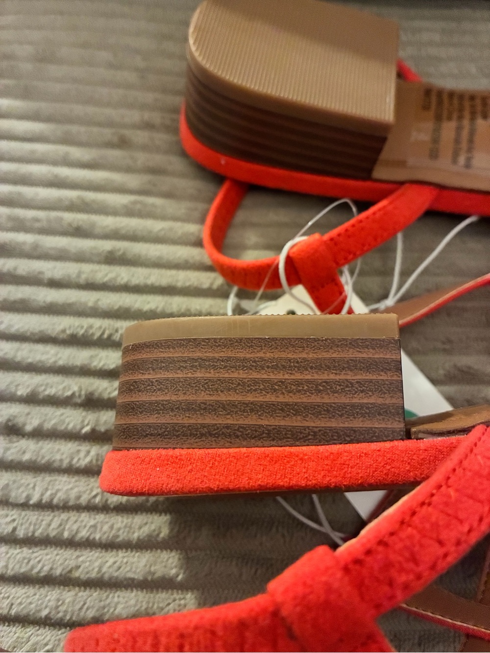 a new day Women's Orange Strappy Square-Toe Sandals - Picture 4 of 4